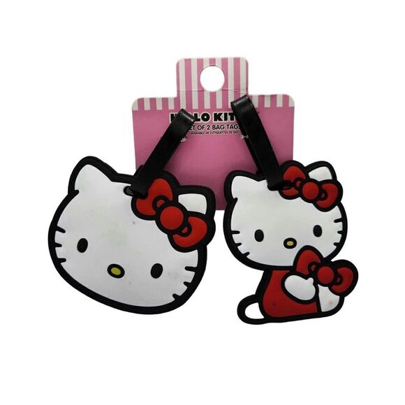 New! Hello Kitty Luggage Tags Set of 2 - Picture 1 of 1
